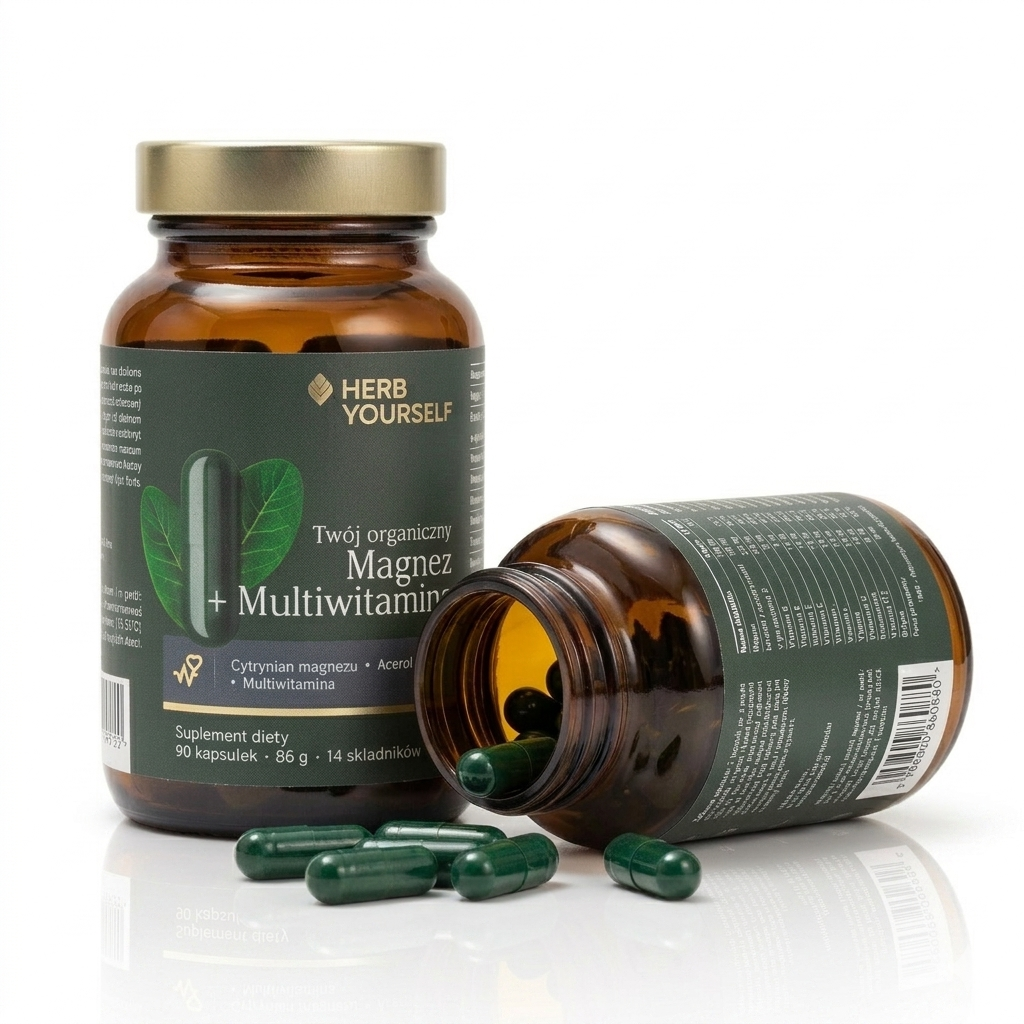 Twój organiczny Magnez + Multiwitamina (termin 09.2026)